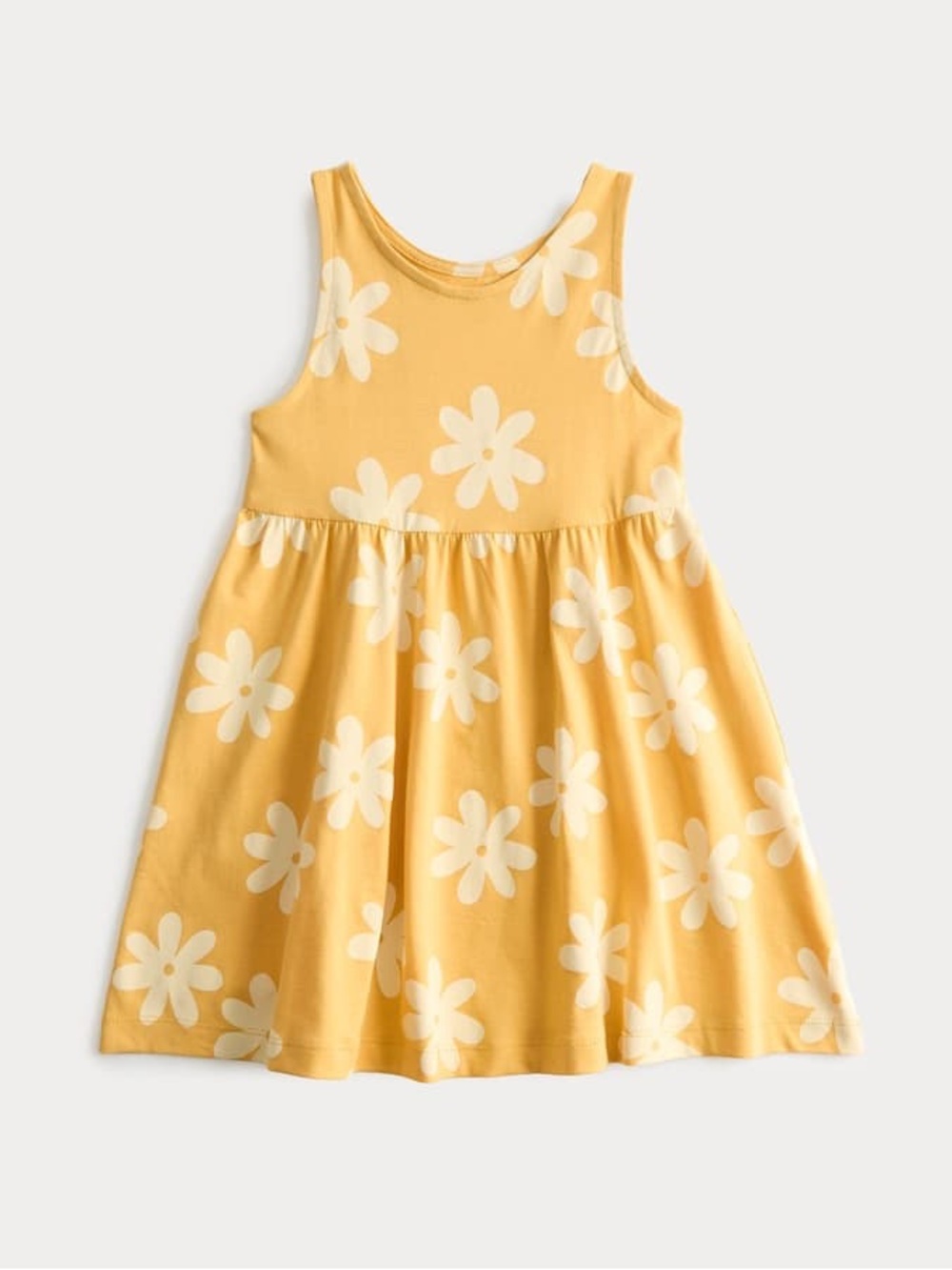 M&S Pure Cotton Sleeveless Dress- Yellow 5-6 years